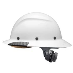 DAX Carbon Fiber White Full Brim Hardhat