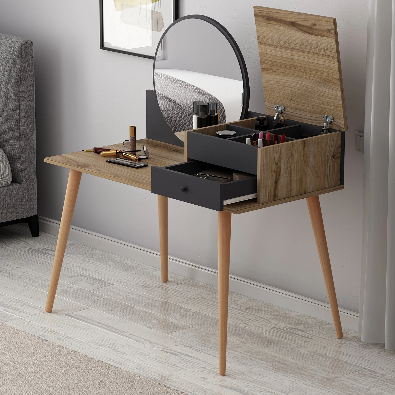 Designer Schminktisch Angel Inkl. Spiegel 7 Designer Schminktisch Angel Inkl. Spiegel - Image 5