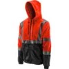 Hi-Viz Orange Pro Hoodie -Safety Gear World AVH hiviz ziphoodie front
