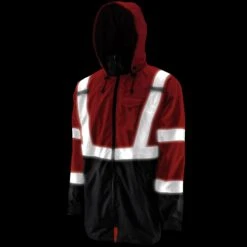 Hi-Viz Orange Parka Jacket 6 Hi-Viz Orange Parka Jacket -Safety Gear World AVP hiviz parka front hood reflective