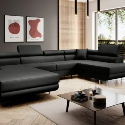 Designer Sofa Lago Mit Schlaf - Und Klappfunktion In Kunstleder -Safety Gear World Baidani220221CataniaSofaSoftis11side