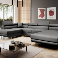 Designer Sofa Lago Mit Schlaf - Und Klappfunktion In Kunstleder -Safety Gear World Baidani220221CataniaSofaSoftis29side