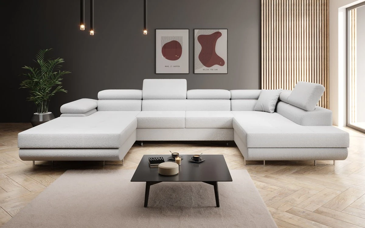 Designer Sofa Lago Mit Schlaf - Und Klappfunktion In Bouclé 8 Designer Sofa Lago Mit Schlaf - Und Klappfunktion In Bouclé - Image 6