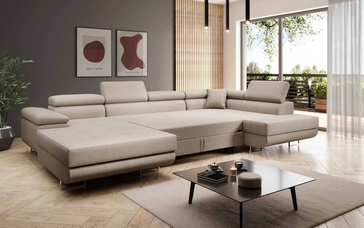 Designer Sofa Lago Mit Schlaf - Und Klappfunktion In Bouclé 16 Designer Sofa Lago Mit Schlaf - Und Klappfunktion In Bouclé - Image 14