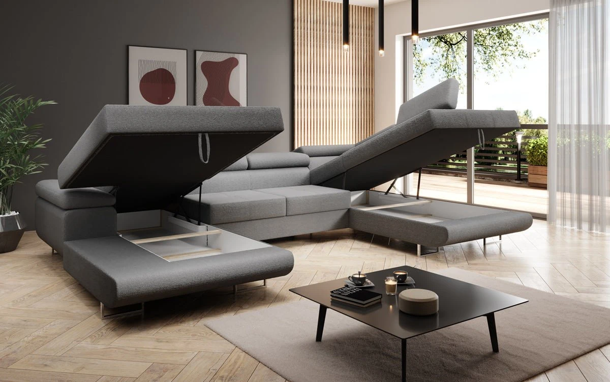 Designer Sofa Lago Mit Schlaf - Und Klappfunktion In Bouclé 6 Designer Sofa Lago Mit Schlaf - Und Klappfunktion In Bouclé - Image 4