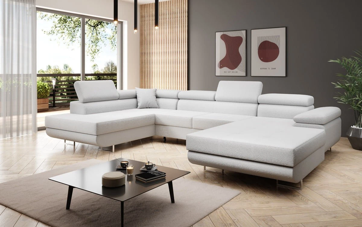 Designer Sofa Lago Mit Schlaf - Und Klappfunktion In Bouclé 9 Designer Sofa Lago Mit Schlaf - Und Klappfunktion In Bouclé - Image 7