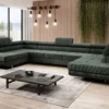 Next Designer Sofa Taormina Mit Schlaf- Und Klappfunktion In Cord -Safety Gear World Baidani220301TaorminaSofasidePoso014green