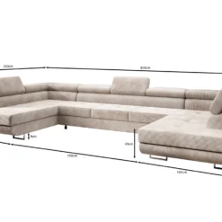 Next Designer Sofa Taormina Mit Schlaf- Und Klappfunktion In Cord -Safety Gear World Baidani220301TaorminaSofawhitebackgroundPoso38beigedimensions