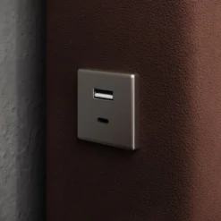 Boxspringbett Troja Mit RGB, USB Und Stauraum -Safety Gear World Baidani230209TeserobednightVelvetbrownUSB