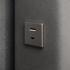 Boxspringbett Troja Mit RGB, USB Und Stauraum -Safety Gear World Baidani230209TeserobednightVelvetgreyUSB