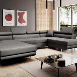 Designer Sofa Lago Mit Schlaf - Und Klappfunktion In Kunstleder -Safety Gear World Baidani 22 02 21 Catania Sofa Softis 29 side