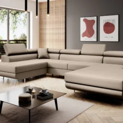Designer Sofa Lago Mit Schlaf - Und Klappfunktion In Kunstleder -Safety Gear World Baidani 22 02 21 Catania Sofa Softis 33 side