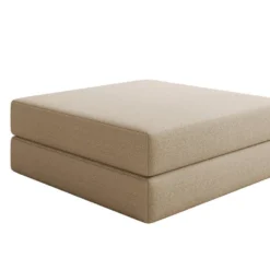 Beistellhocker Lazy In Bouclé -Safety Gear World Baidani 25 03 29 Omhu sofa Pouf white background Quelle 02