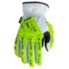 Super Duty SDL-2100 - Impact Leather 1 Super Duty SDL-2100 - Impact Leather -Safety Gear World GSDL 21GN super duty white grey green front