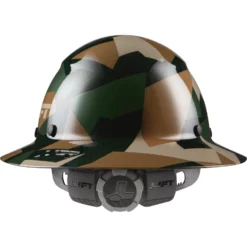 DAX Jungle Carbon Fiber Full Brim Hardhat -Safety Gear World HDC 20CJ dax carbon fiber hard hat jungle camo gloss full brim backcopy scaled