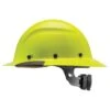 DAX Full Brim Hard Hat - Hi-Viz -Safety Gear World HDF 18HV dax fb hiviz yellow lux left side