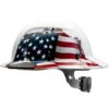 DAX American Flag Full Brim Hard Hat -Safety Gear World HDF 24AF DAX FB American Flag Left