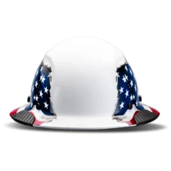 DAX American Flag Full Brim Hard Hat -Safety Gear World HDF 24AF DAX FB American Flag front