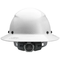 DAX White Carbon Full Brim Hard Hat -Safety Gear World HDF 24CWG DAX FB White Carbon Print Gloss back