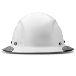DAX White Carbon Full Brim Hard Hat -Safety Gear World HDF 24CWG DAX FB White Carbon Print Gloss front