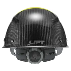 DAX Fifty 50 Carbon Fiber Cap -Safety Gear World HDF50C 19HC dax cap carbon fiber hiviz yellow lux back