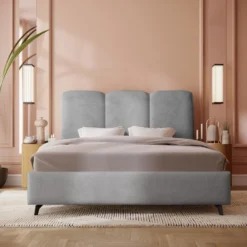 Designer Polsterbett Mirella In Samt Ohne Stauraum -Safety Gear World WIZ1 DS STYLE ZAM 17 1