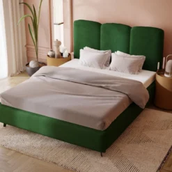 Designer Polsterbett Mirella In Samt Ohne Stauraum -Safety Gear World WIZ3 DS STYLE ZAM 17 3