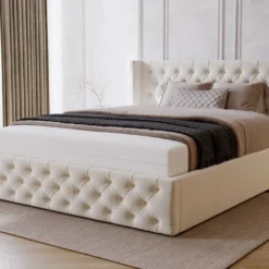 Designer Polsterbett Celestia In Samt Mit Stauraum