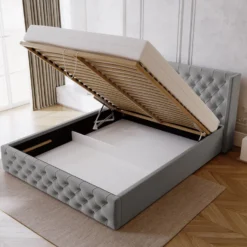 Designer Polsterbett Celestia In Samt Mit Stauraum -Safety Gear World Wiz16 ZAM53 DSSTYLEkopia 2 1 285606d9 c62b 4cd0 b2fd 347c514cab63