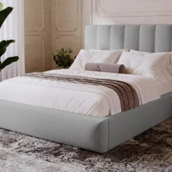 Designer Polsterbett Lunera In Samt Mit Stauraum