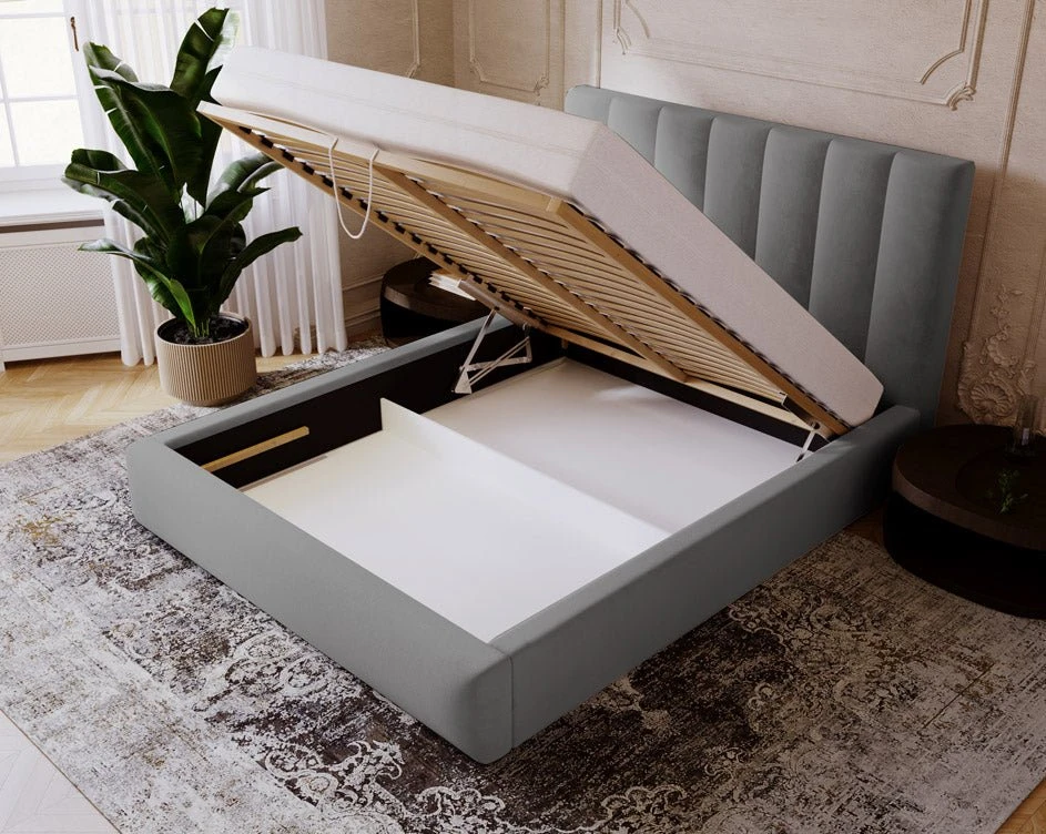 Designer Polsterbett Lunera In Samt Mit Stauraum 12 Designer Polsterbett Lunera In Samt Mit Stauraum - Image 10