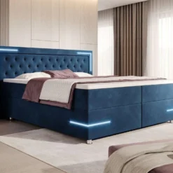 Boxspringbett Carlotta Mit LED, Stauraum Und USB (Samt)