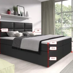 Boxspringbett Citaro Mit USB Und Stauraum -Safety Gear World boxspringbett citaro mit usb und stauraum 396152