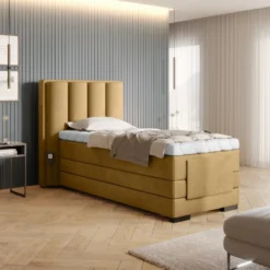 Boxspringbett Liano Samt 90x200 Elektrisch Verstellbar -Safety Gear World boxspringbett elektrisch verstellbar liano 90x200 861034