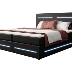 Boxspringbett Evelyn Mit Stauraum Und LED (Kunstleder) -Safety Gear World boxspringbett evelyn mit stauraum und led kunstleder 852957