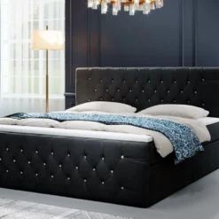 Boxspringbett Julietta Mit Strass Und Stauraum