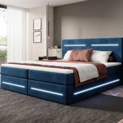 Boxspringbett Lara Mit Stauraum Und LED (Samt)