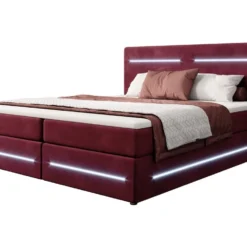 Boxspringbett Lara Mit Stauraum Und LED (Samt) -Safety Gear World boxspringbett lara mit stauraum und led samt 852032