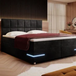 Boxspringbett Lea Mit LED (Samt) 24 Boxspringbett Lea Mit LED (Samt) -Safety Gear World boxspringbett lea mit led samt 383477