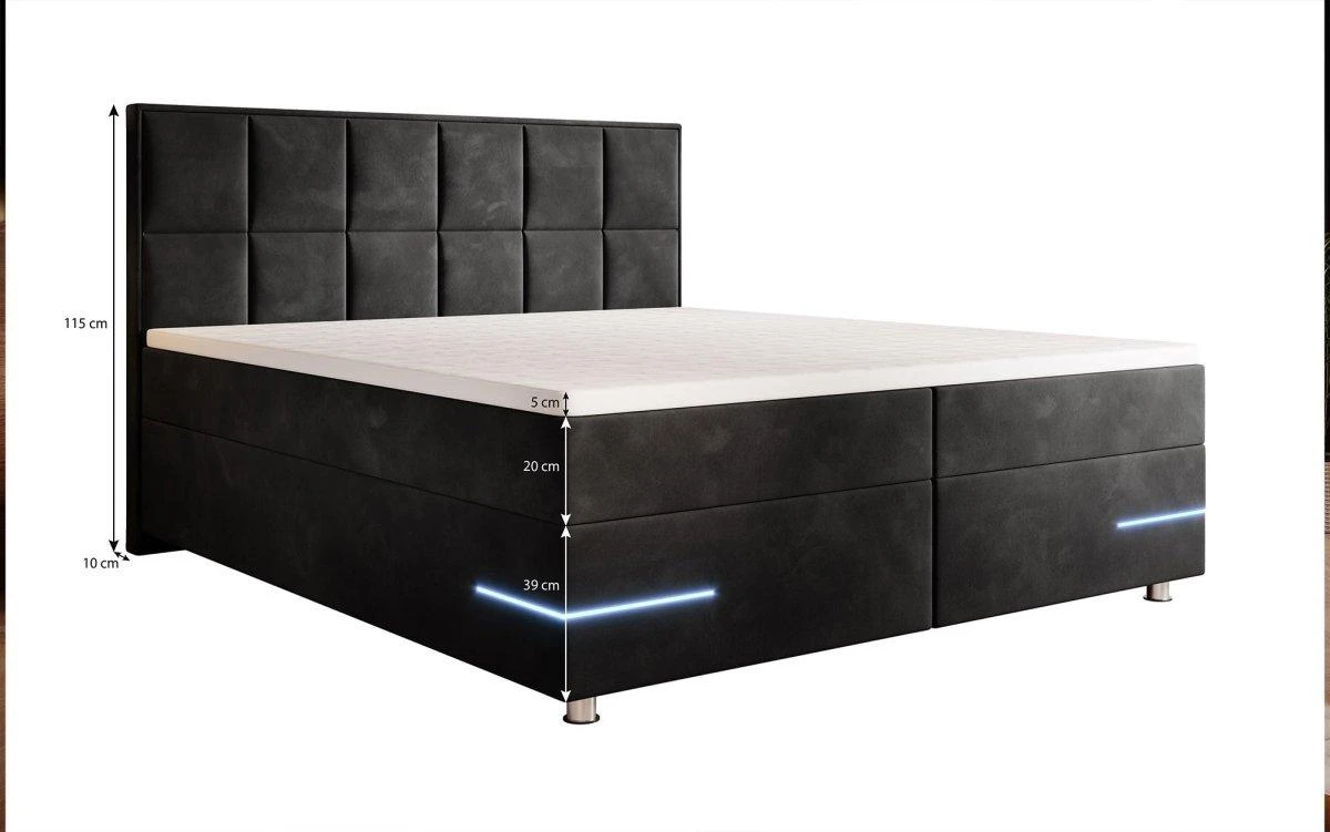Boxspringbett Lea Mit LED (Samt) 17 Boxspringbett Lea Mit LED (Samt) - Image 15