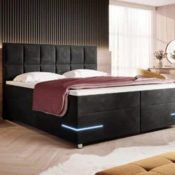 Boxspringbett Lea Mit LED (Samt) 25 Boxspringbett Lea Mit LED (Samt) -Safety Gear World boxspringbett lea mit led samt 877930