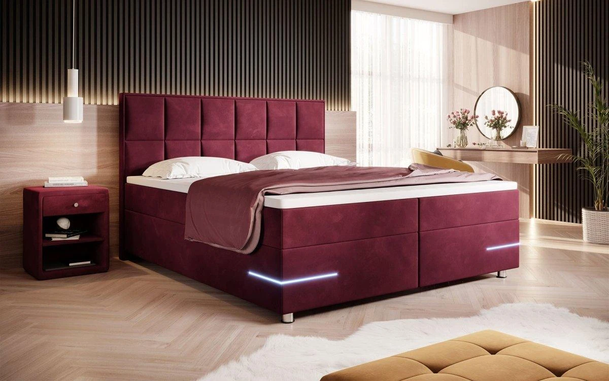 Boxspringbett Lea Mit LED (Samt) 14 Boxspringbett Lea Mit LED (Samt) - Image 12