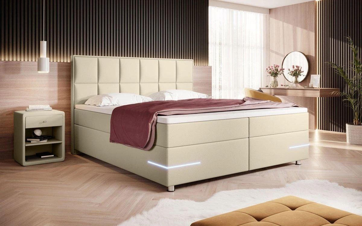 Boxspringbett Milano Mit LED (Kunstleder) 8 Boxspringbett Milano Mit LED (Kunstleder) - Image 6
