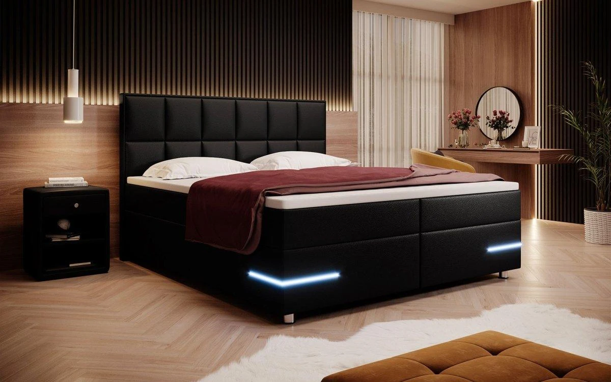 Boxspringbett Milano Mit LED (Kunstleder) 6 Boxspringbett Milano Mit LED (Kunstleder) - Image 4