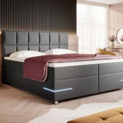Boxspringbett Milano Mit LED (Kunstleder)