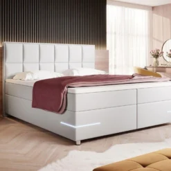 Boxspringbett Milano Mit LED (Kunstleder) 22 Boxspringbett Milano Mit LED (Kunstleder) -Safety Gear World boxspringbett milano mit led kunstleder 959170
