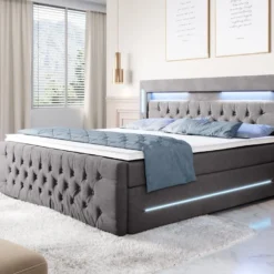Boxspringbett Moonlight Mit LED, USB Und Stauraum -Safety Gear World boxspringbett moonlight mit led usb und stauraum 569493