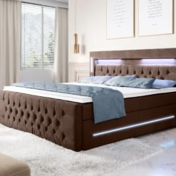 Boxspringbett Moonlight Mit LED, USB Und Stauraum -Safety Gear World boxspringbett moonlight mit led usb und stauraum 827016