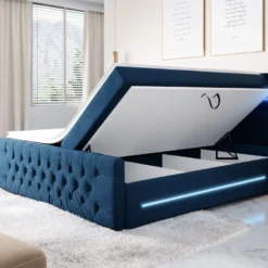 Boxspringbett Moonlight Mit LED, USB Und Stauraum -Safety Gear World boxspringbett moonlight mit led usb und stauraum 872497