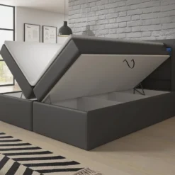 Boxspringbett Reposito Mit LED, USB Und Stauraum -Safety Gear World boxspringbett reposito mit led usb und stauraum 318503